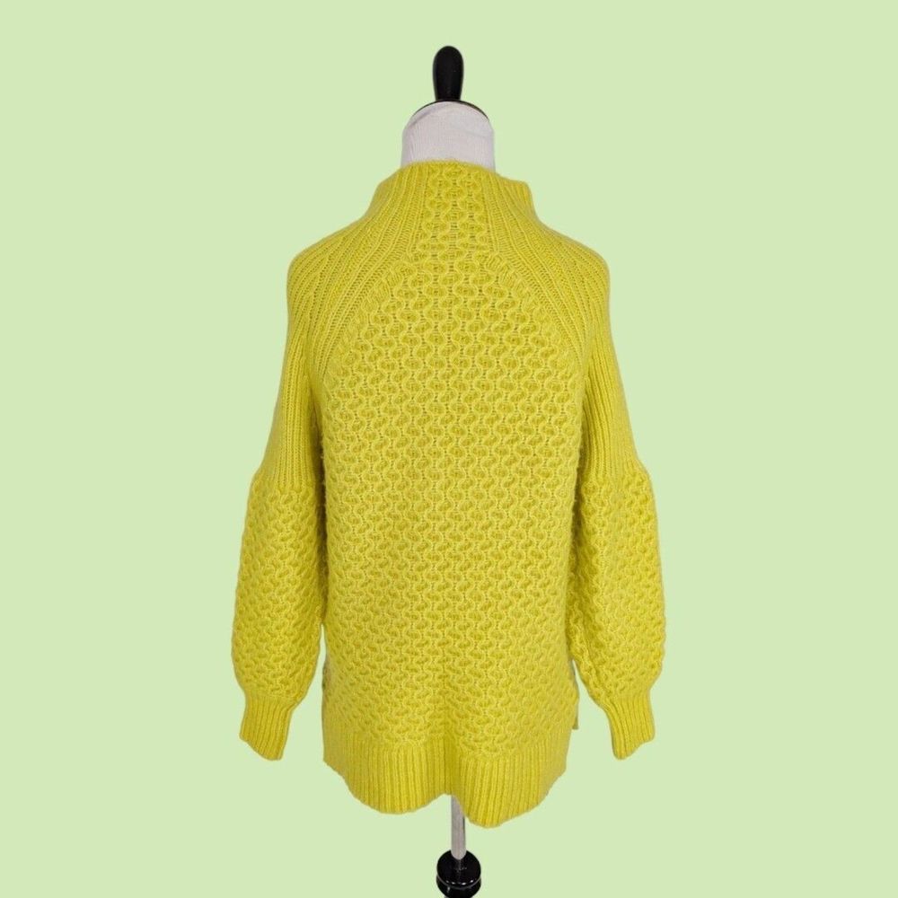 Anthropologie sweater XS‎ oversized alpaca textured knit mock neck - Picture 2 of 7